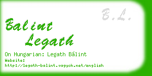 balint legath business card